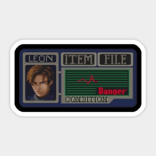 Leon Kennedy Pixel Art Sticker